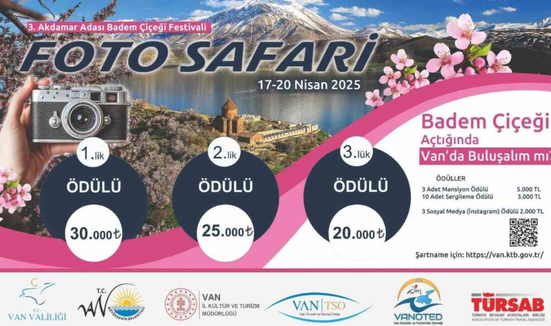 Van'da bu yıl üçüncüsü gerçekleşecek 'Akdamar Adası Badem Çiçeği Festivali'