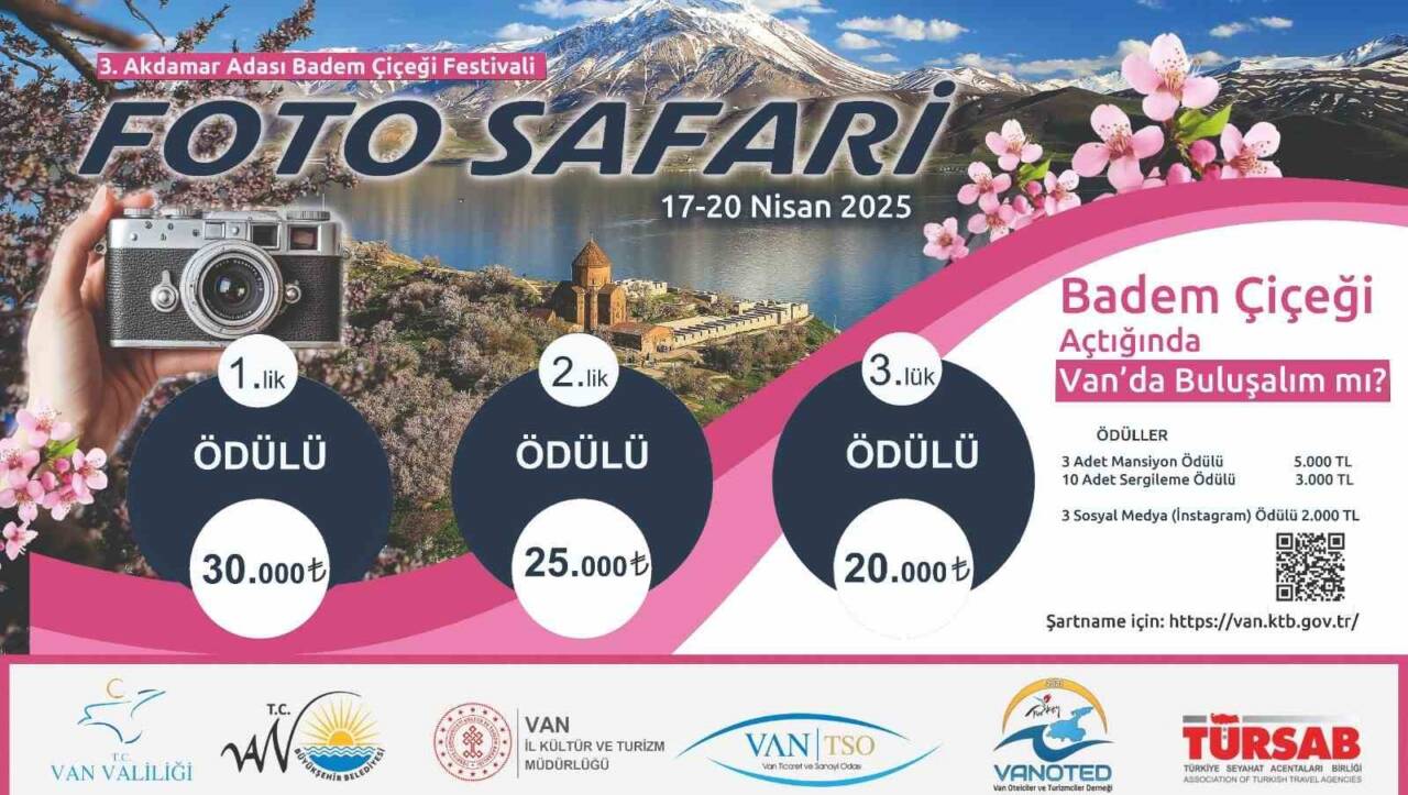 Van'da bu yıl üçüncüsü gerçekleşecek 'Akdamar Adası Badem Çiçeği Festivali'