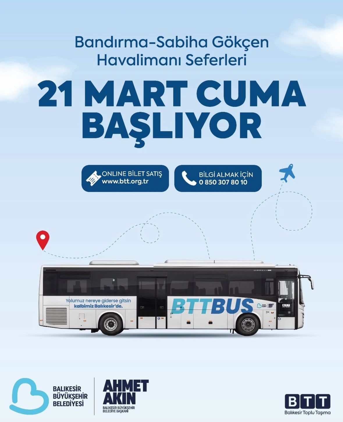 Balıkesir Büyükşehir Belediyesi, Bandırma ile İstanbul Sabiha Gökçen Havalimanı arasında