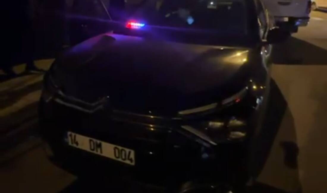 Bolu’da aracında çakar lambaları açık şekilde dolaşan sürücü polis ekiplerince