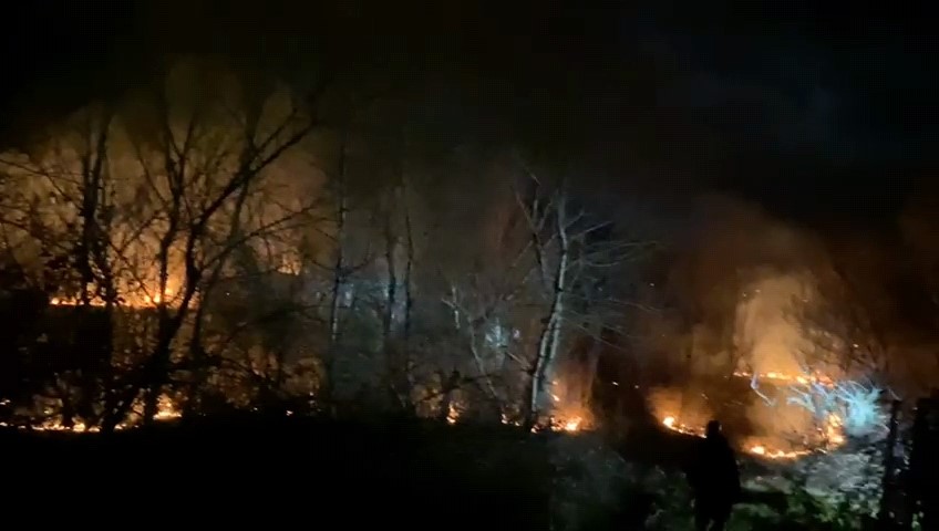 Bursa’nın İnegöl ilçesinde ormandaki çalılık alanda yangın çıktı. Ekiplerin müdahalesiyle