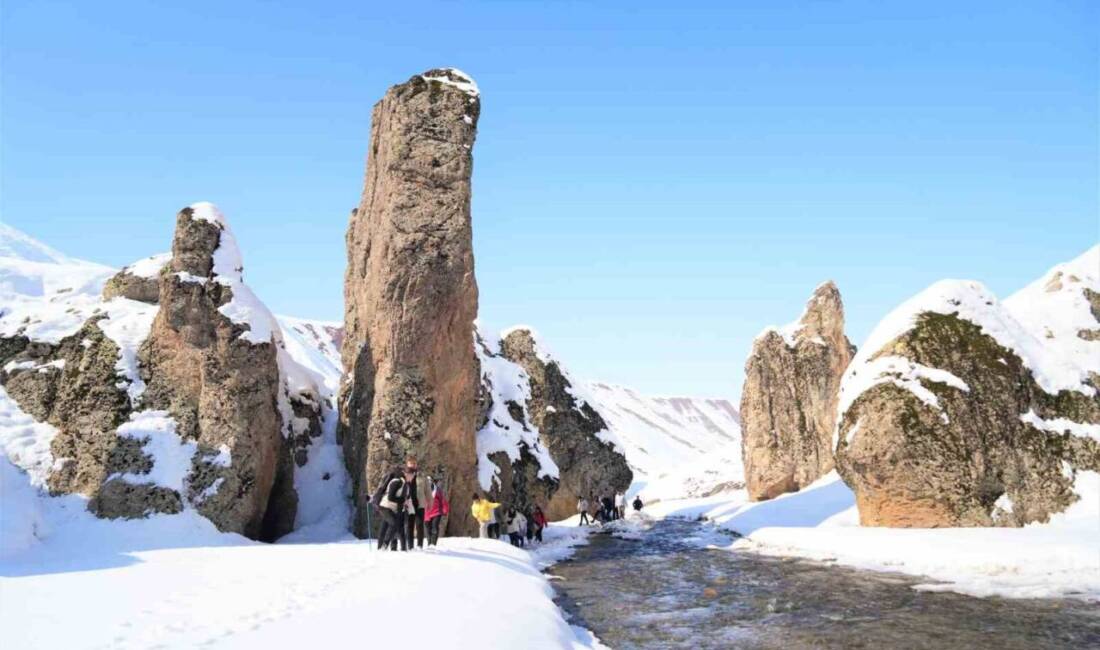 Doğaseverler Muş’un Karla Kaplı Kızılağaç Kanyonu’nda Buluştu &nbsp; Muş’ta bir