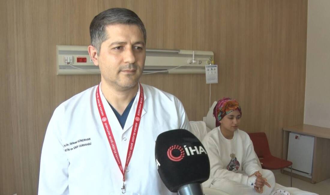 Beyincik sarkması nedeniyle Ankara Bilkent Şehir Hastanesine başvuran 16 yaşındaki