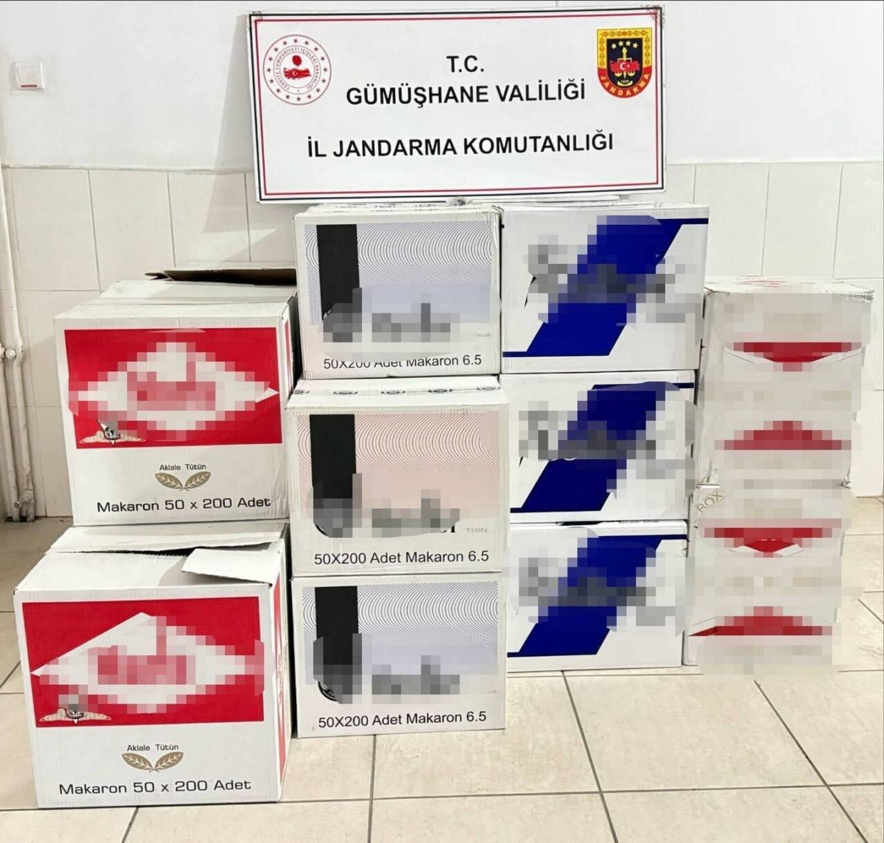 Gümüşhane İl Jandarma Komutanlığı ekipleri, Güneydoğu illerinden Trabzon’a götürülmek istenen