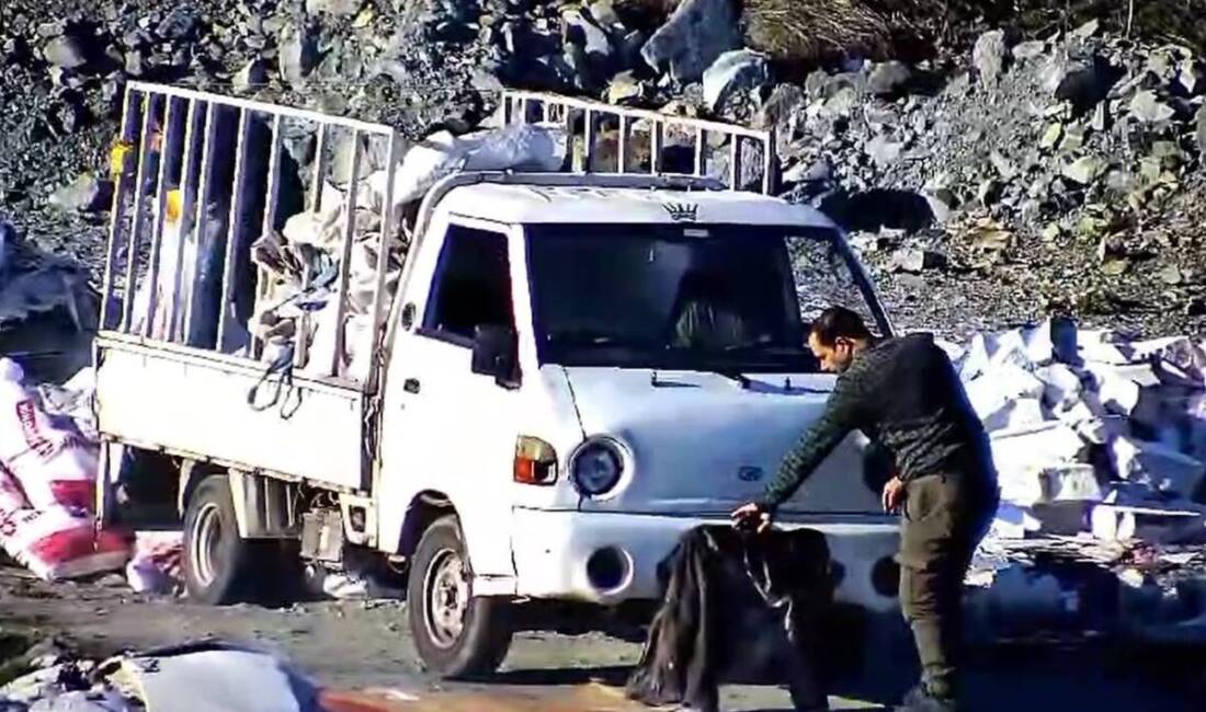 Avcılar’da kaçak moloz dökümü yapan 3 şahıs yakalanmamak için plakayı