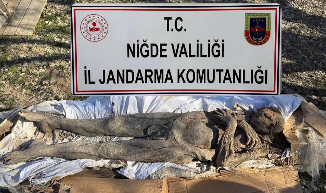 Niğde’de jandarma ekipleri tarafından düzenlenen operasyonda ortaçağ dönemine ait olduğu