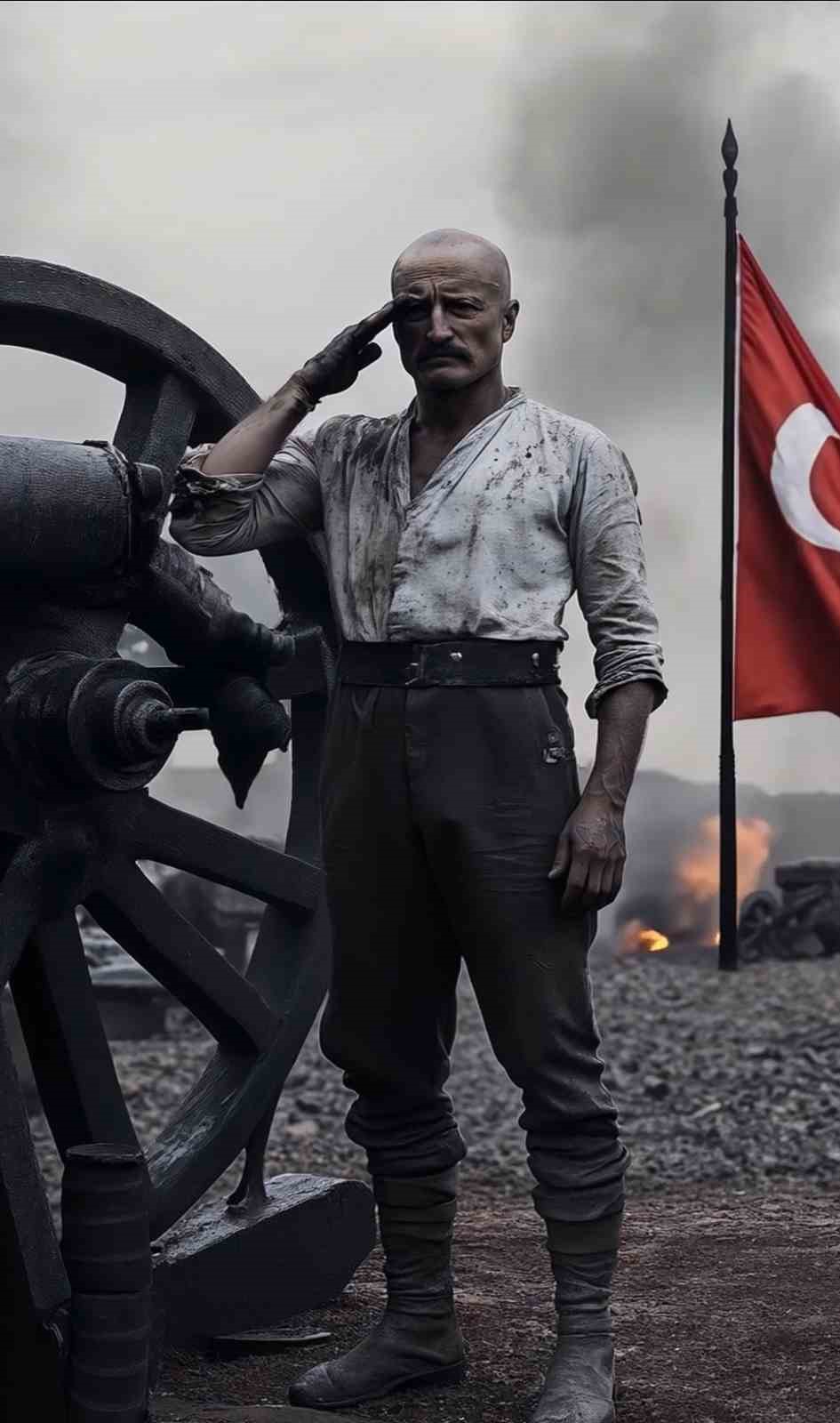 18 Mart Çanakkale Zaferi'nde Seyit Onbaşı'nın hikayesi, yapay zeka ile