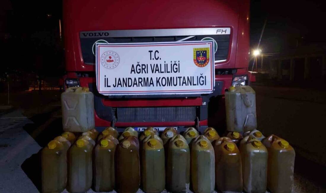 Ağrı'nın Doğubayazıt ilçesinde gerçekleştirilen yol kontrolünde, jandarma ekipleri 603 litre