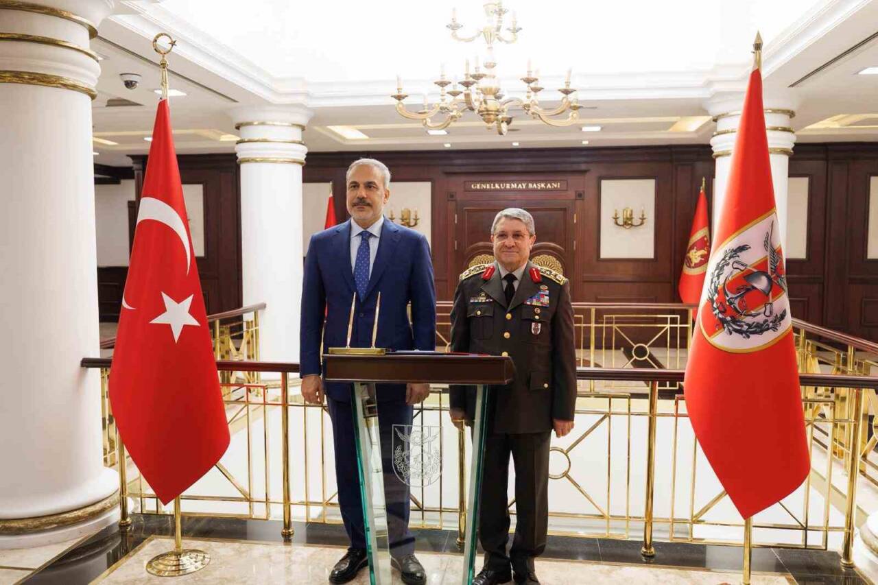 Dışişleri Bakanı Hakan Fidan, Genelkurmay Başkanlığı'nda Milli Savunma Bakanı Yaşar
