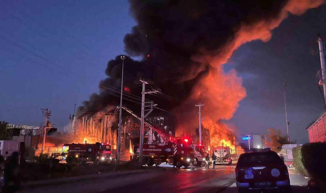 Kocaeli'nin Başiskele ilçesindeki Ovacık Mahallesi'nde bir lojistik depo, sabah saat