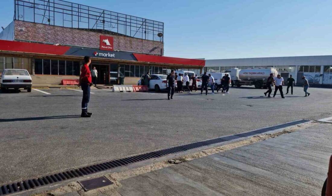 Edirne-İstanbul TEM Otoyolu üzerindeki bir akaryakıt istasyonunda, omuz atma nedeniyle