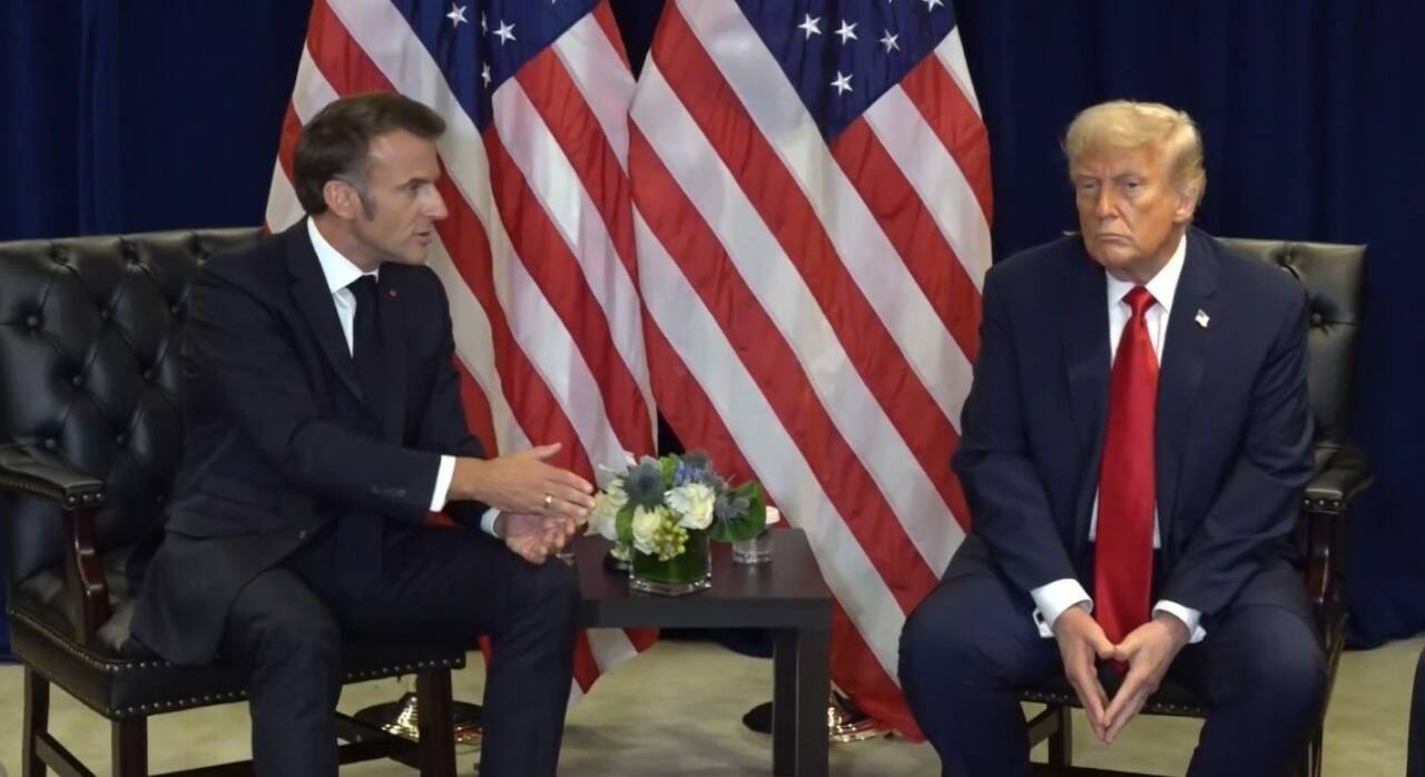 Fransa Cumhurbaşkanı Emmanuel Macron ve ABD Başkanı Donald Trump, BM