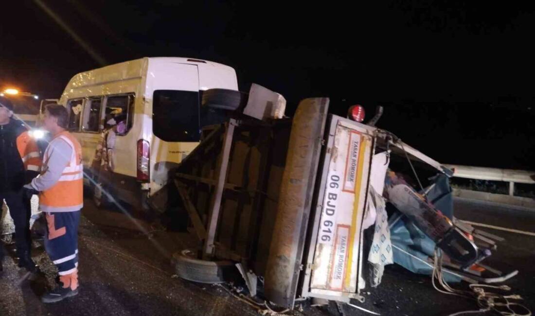 Beykoz'da TEM Otoyolu'nda seyir halindeki 06 BJ d 616 plakalı