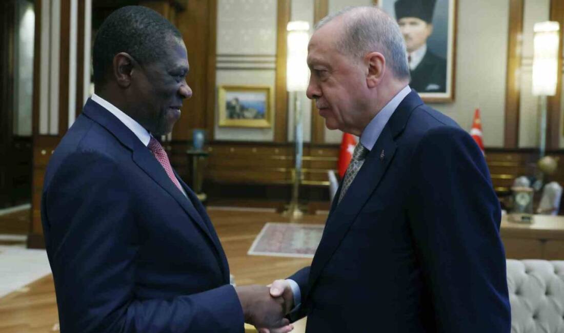 Cumhurbaşkanı Recep Tayyip Erdoğan, Cumhurbaşkanlığı Külliyesi'nde Güney Afrika Cumhuriyeti Cumhurbaşkanı