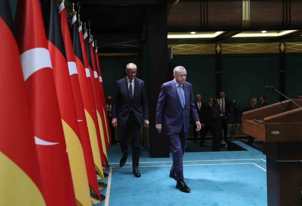 Cumhurbaşkanı Recep Tayyip Erdoğan, Almanya Başbakanı Friedrich Merz ile yaptığı