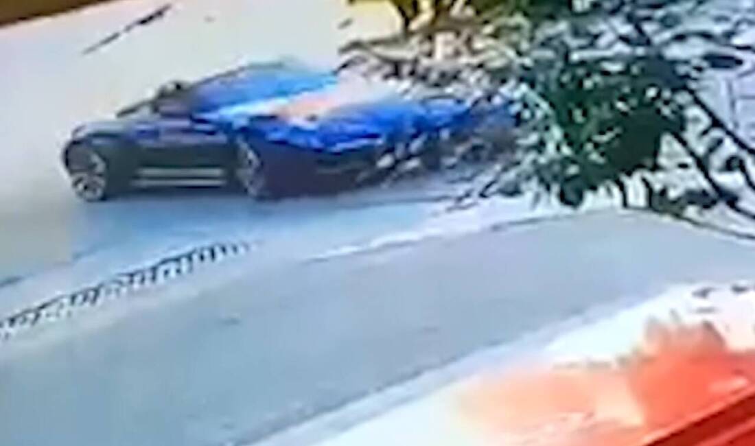 Gaziantep’te drift atan ve yönetmeliğe uygun plaka takmayan lüks aracın