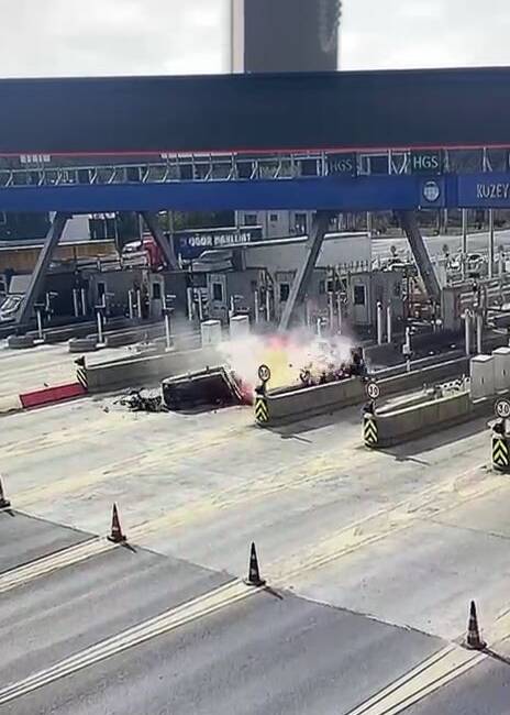 İstanbul Arnavutköy'de Kuzey Marmara Otoyolu'nda Hamdi Dursun'un kullandığı kiralık araç,