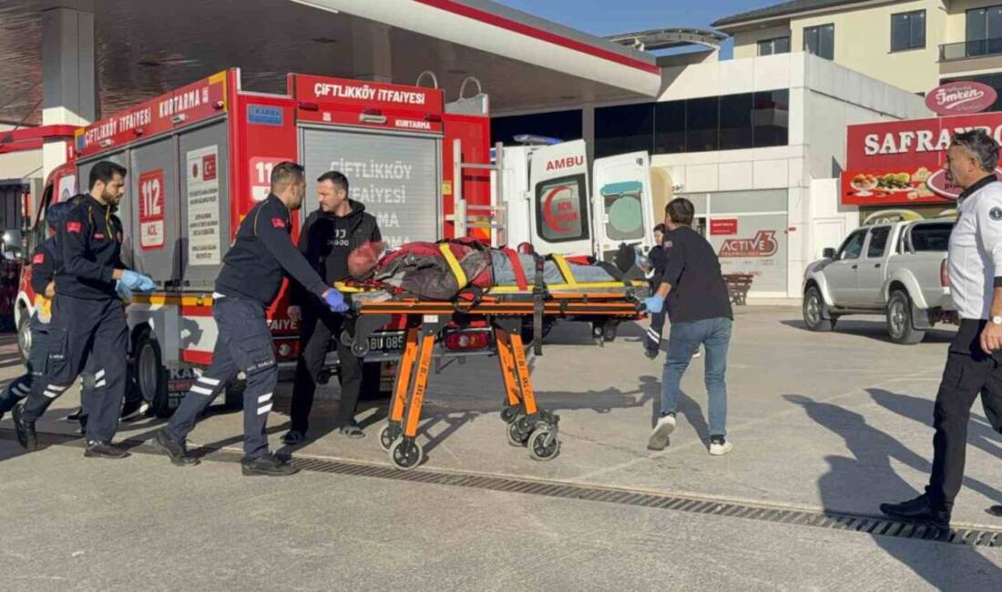 Yalova'nın Çiftlikköy ilçesinde, F.S.A. (22) yönetimindeki otomobil, akaryakıt istasyonuna giriş