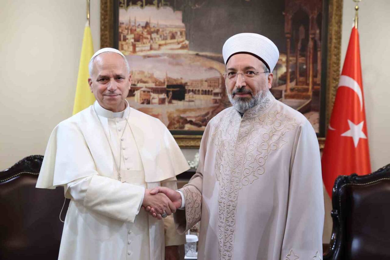 Vatikan Devlet Başkanı Papa 14. Leo, Ankara'da Diyanet İşleri Başkanı