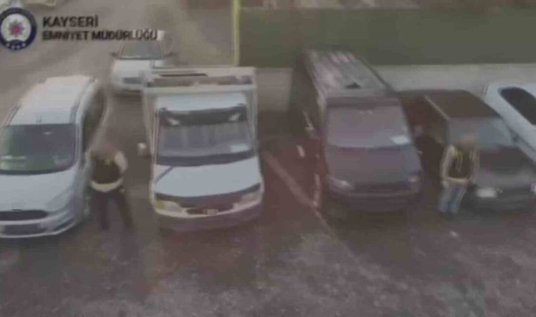 Kayseri’de 2025 yılında, Asayiş Şube Müdürlüğü Oto Hırsızlık Büro Amirliği’nin