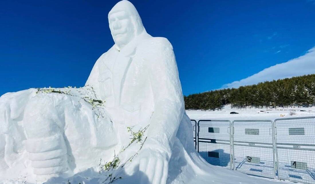 Ağrı'nın Diyadin ilçesinde, Sarıkamış Harekâtı’nın 111. yıl dönümünde anma yürüyüşü