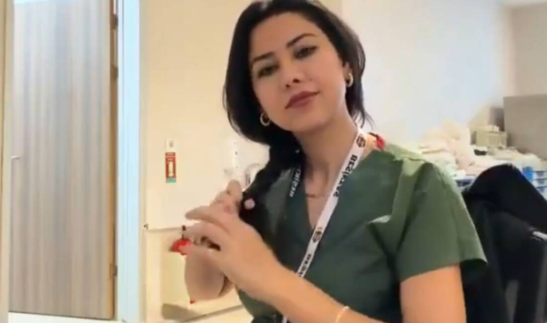 Kocaeli'de bir hastanede hemşirelik yapan İ.A., sosyal medyada yayılan provokatif