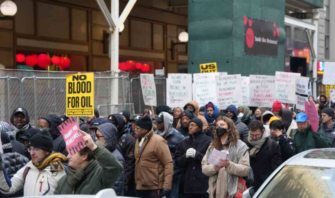 ABD’nin Venezuela’ya yönelik askeri müdahalesine tepki olarak, New York'taki Times