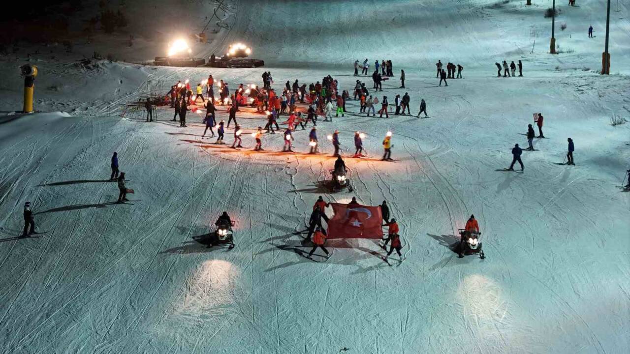 Sivas Yıldız Dağı Kış Sporları Turizm Merkezi'nde sezon açılışı, kar