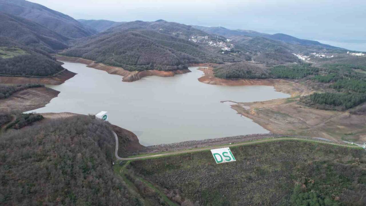 Yalova'nın Gökçe Barajı'ndaki su doluluk oranı, son yağışlarla birlikte yüzde