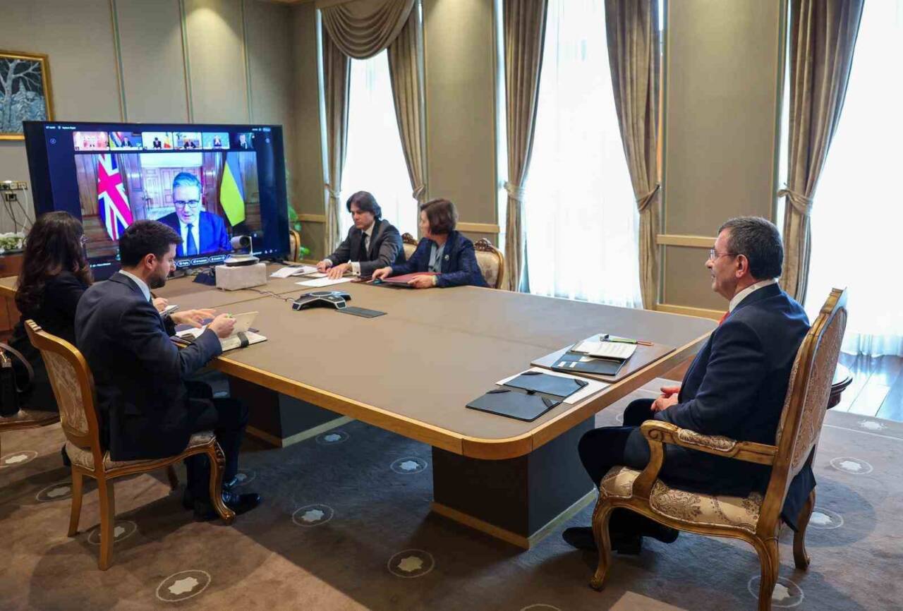 Cumhurbaşkanı Yardımcısı Cevdet Yılmaz, Ukrayna konulu 'Gönüllüler Koalisyonu' Zirvesi'nde yaptığı